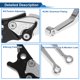 thumbnail image 4 of Palancas de freno y embrague cortas para Yamaha YFZ 450 S/T/V 2003-2006, palanca de freno ajustable de motocicleta de aleación de aluminio tono plateado sólido 1 par, 4 of 6
