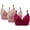 Red, variant on Iyufng Bras for Women,Push up Wireless Bra,3PCS Woman's Full-Coverage Bra Printing Gathered Together Daily Bra Underwear No Rims,Womens Bras Plus Size
