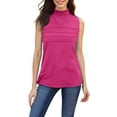 thumbnail image 2 of ylioge Sleeveless Tank Tops for Women Plus Size S-5X Mock Neck Camisoles Vests Womens Trendy Stretchy Slim Pullover Solid Color Basic Beach Cami Top, 2 of 8