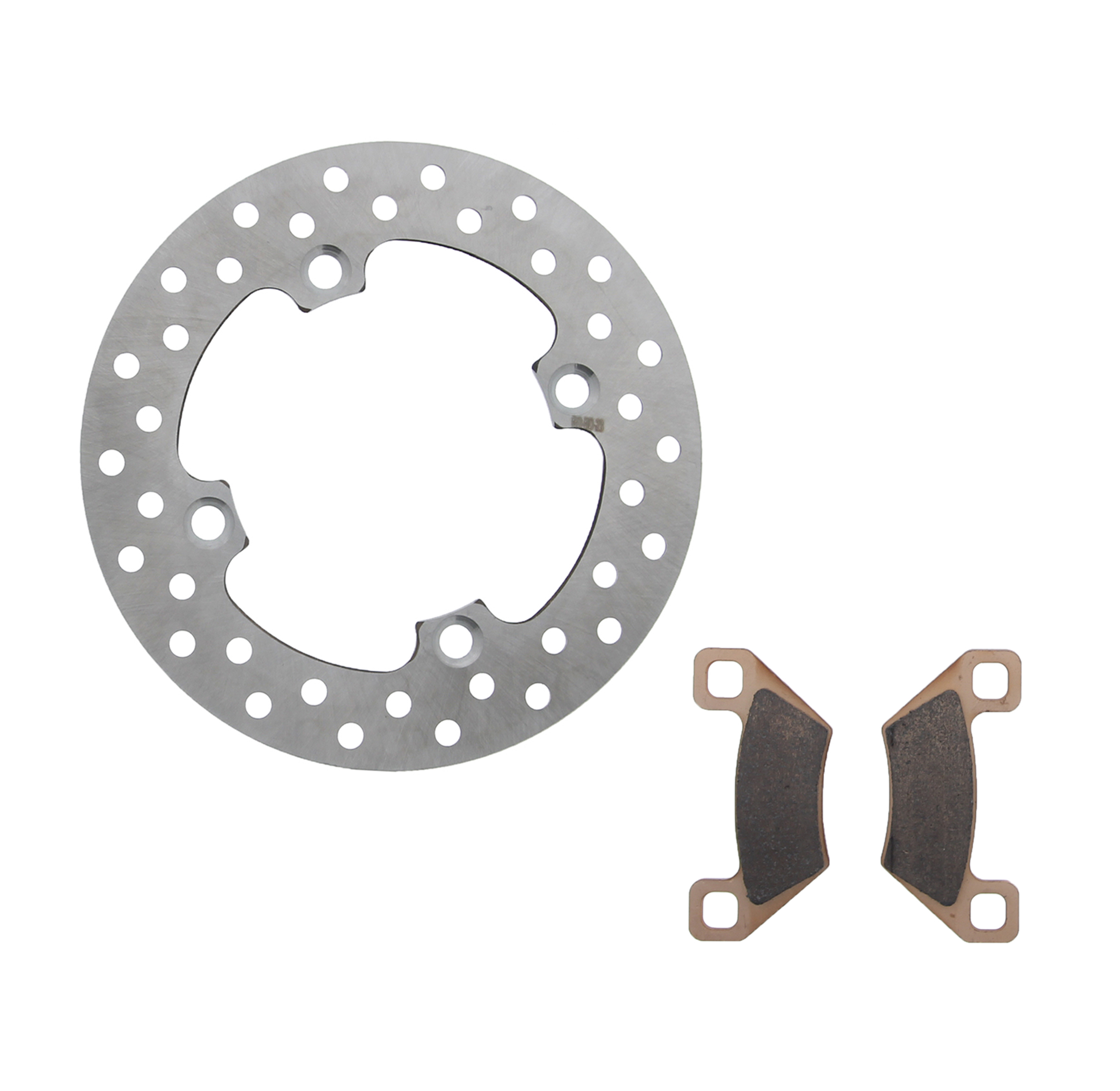 Brake Rotor & Brake Pads for Polaris Hawkeye 300 4x4 2006 Rear by Race