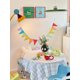 thumbnail image 3 of 1 banderín de lino y cordel, banderín triangular de arcoíris, decoraciones coloridas de tela., 3 of 3
