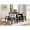 Gray, variant on Gray Chenille Upholstered 5pc Counter Height | Ideal for Dining Room with Shelving | Wood Build with Nailhead Accents | Seats 4 in Style and Comfort