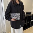 thumbnail image 2 of Bolso de mano de noche de PU para mujer, bolso pequeño con estampado de animales, monedero (negro) FLhrweasw Nuevo, 2 of 9