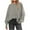 Gray, variant on Women's Oversized Batwing Long Sleeve Crewneck Side Slit Ribbed Knit Pullover Sweater Tops