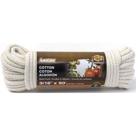 Mibro 343991BG 0.18 in. x 50 ft. Cotton Solid Braid Sash Cord Rope