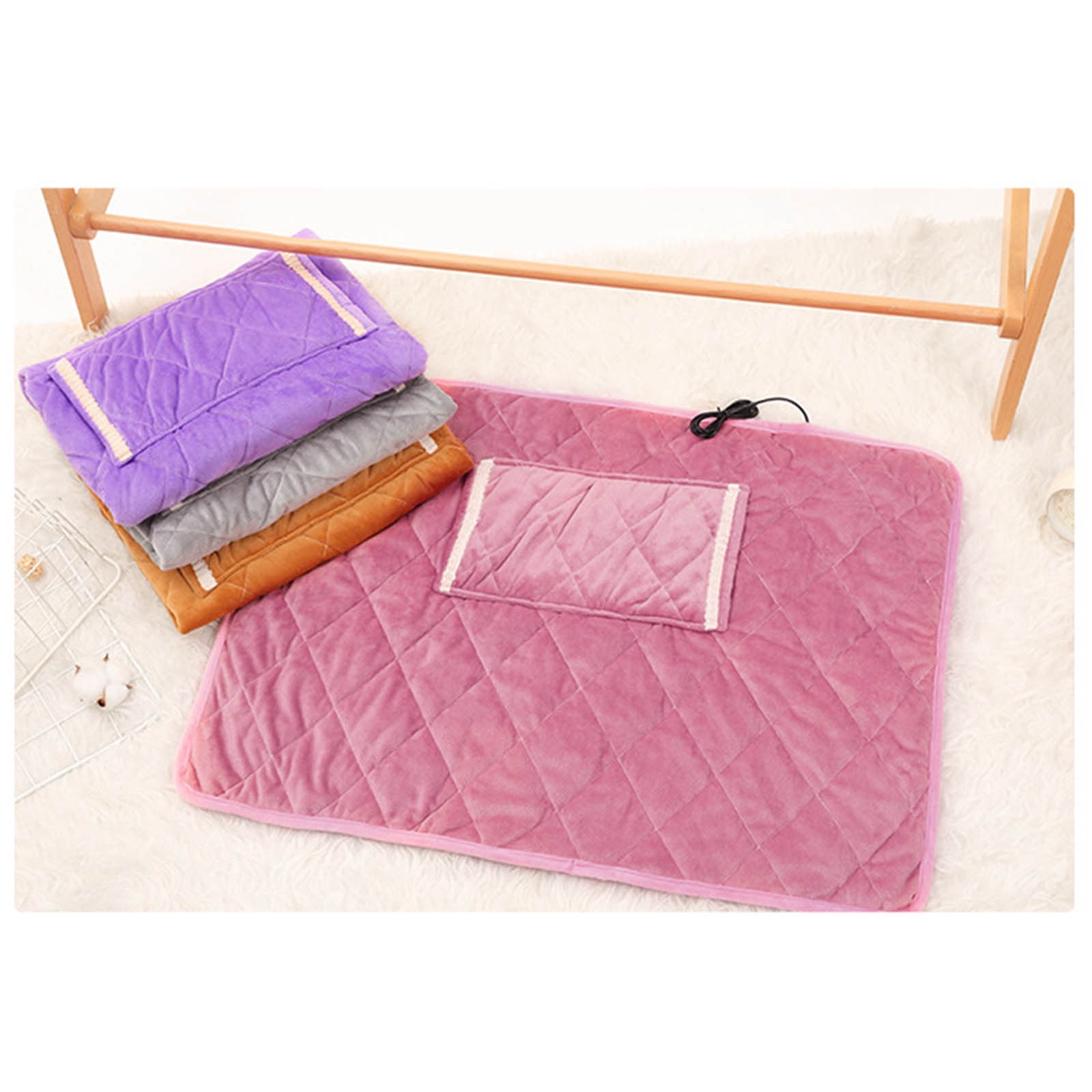 Portable USB Heated Blanket, 5v Low-voltage Heating Blanket, Battery Powered Heating Blanket with Overheat Protection, Auto Off Wearable Heated Portable Blankets