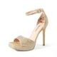 thumbnail image 1 of Sandalia DREAM PAIRS con Tacón Alto, Plataforma y Tira al Tobillo con Pedrería, 1 of 7