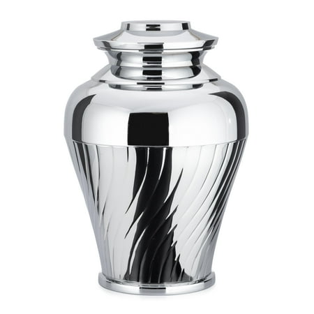 Rubbermaid Chrome Urn - UrnConcern Cremation Urn Brass | 10