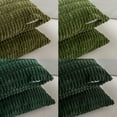 thumbnail image 5 of Fancy Homi Set of 4 Green Spring Boho Decorative Throw Pillow Covers 18x18 inch for Couch Bed Sofa, Aesthetic Modern Bohemian Room Decor, Soft Fuzzy Fluffy Cozy Corduroy Cushion Case 45x45cm, 5 of 5