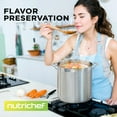 thumbnail image 2 of Stainless Steel Cookware Stock Pot - 24 Quart, Heavy Duty Induction Pot, Soup Pot with Stainless Steel, Lid, Gas, Induction, Ceramic, Glass and Halogen Cooktops Compatible - NCSPT24Q, 2 of 7