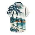 thumbnail image 5 of ZRGHAOYLQ Hawaiian Shirts for Men Trendy Palm Tree Graphic Tees for Beach Vacation Plus Size Lapel Collar Short Sleeve Shirts Summer Casual Button Down Shirt Tops, 5 of 6