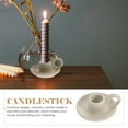 thumbnail image 2 of HEALEEP Minimalist Design Ceramic Candle Holders White 2Pcs 3.34X2.95X1.77in, 2 of 6