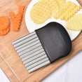 thumbnail image 2 of NCWSO Kitchen Accessories Tool Potato Fruit Wavy Stainless Gadget Edged Cutting Steel Vegetable Kitchen Kitchen，Dining & Bar Dining Table Set Clearance, 2 of 6