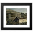 thumbnail image 2 of Etienne Bouhot 14x12 Black Modern Framed Museum Art Print Titled - The Bourse Under Construction (1820), 2 of 5