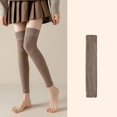 thumbnail image 1 of Calcetines largos hasta la rodilla con forro polar para mujer, gruesos, para otoño e invierno, cálidos, hasta la rodilla, para mujer, 1 of 3