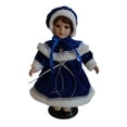 thumbnail image 3 of Muñeca de porcelana para vestir Muñeca de cerámica con sombrero y soporte Decoración para el hogar Regalo elegante Azul, 3 of 9