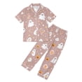 thumbnail image 4 of Ruiwill Halloween Pajamas for Girls Size 4-5 Years Fall Cute Short Sleeve Halloween Girls Pajama Set, 4 of 4