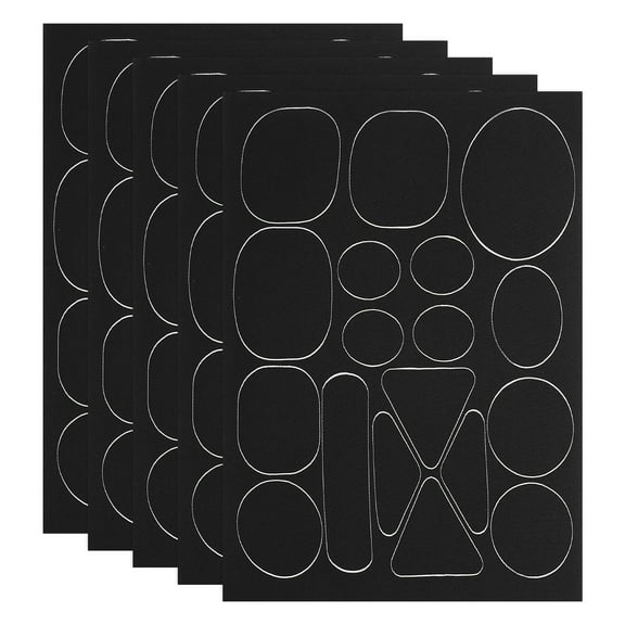 Uxcell Down Jacket Repair Patches, 8 x 6 Inch Self Adhesive Nylon Fabric Repair Patch Pre-Cut Waterproof Stick on Tape (Style A 5 Pack, Black)