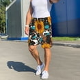 thumbnail image 6 of Fuzoiu Vintage Sunflowes Print Pajama Shorts for Men, Men's Pajama Bottoms,Mens Lounge Sleepwear,Pajama Pants with Pocket-Large, 6 of 6