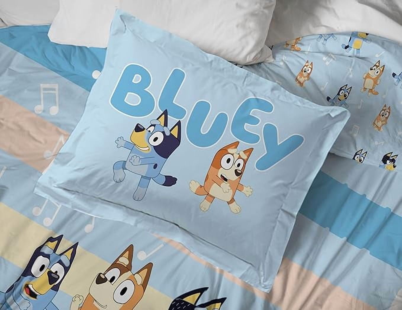 Bluey Can't Stop Dancing 3 Piece Full Size Duvet Cover & Sham Set