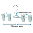thumbnail image 3 of Perchas para falda y pantalón para mujeres y niños, paquete de 30 perchas apilables para faldas con clips, antideslizantes, ajustables para hombres, niños, bebés, 3 of 6