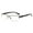 Grey, variant on HUANLEDASH Men Blue Light Blocking Glasses Half Frame Clear View Strong Hinge Transparent Eye Protection Bluelight Glasses Spectacles Eyewear