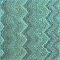 thumbnail image 1 of Ahgly Company Indoor Square Southwestern Light Blue Country Area Rugs, 7' Square, 1 of 4