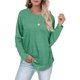 thumbnail image 1 of Sudadera de manga larga para mujer, jersey ligero con cuello redondo, 1 of 5