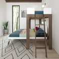thumbnail image 6 of Max & Lily Mid-Century Modern Twin over Full L-Shaped Bunk Bed, Solid Wood, 6 of 7