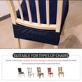 thumbnail image 6 of Y YUNHSOM Waterproof PU Leather Dining Chair Seat Covers, Stable Washable Slipcovers Chair Protectors for Home, Kitchen, Office (Deep Blue,6 Pcs), 6 of 6