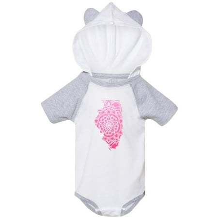

Inktastic Illinois Silhouette Mandala Gift Baby Boy or Baby Girl Bodysuit