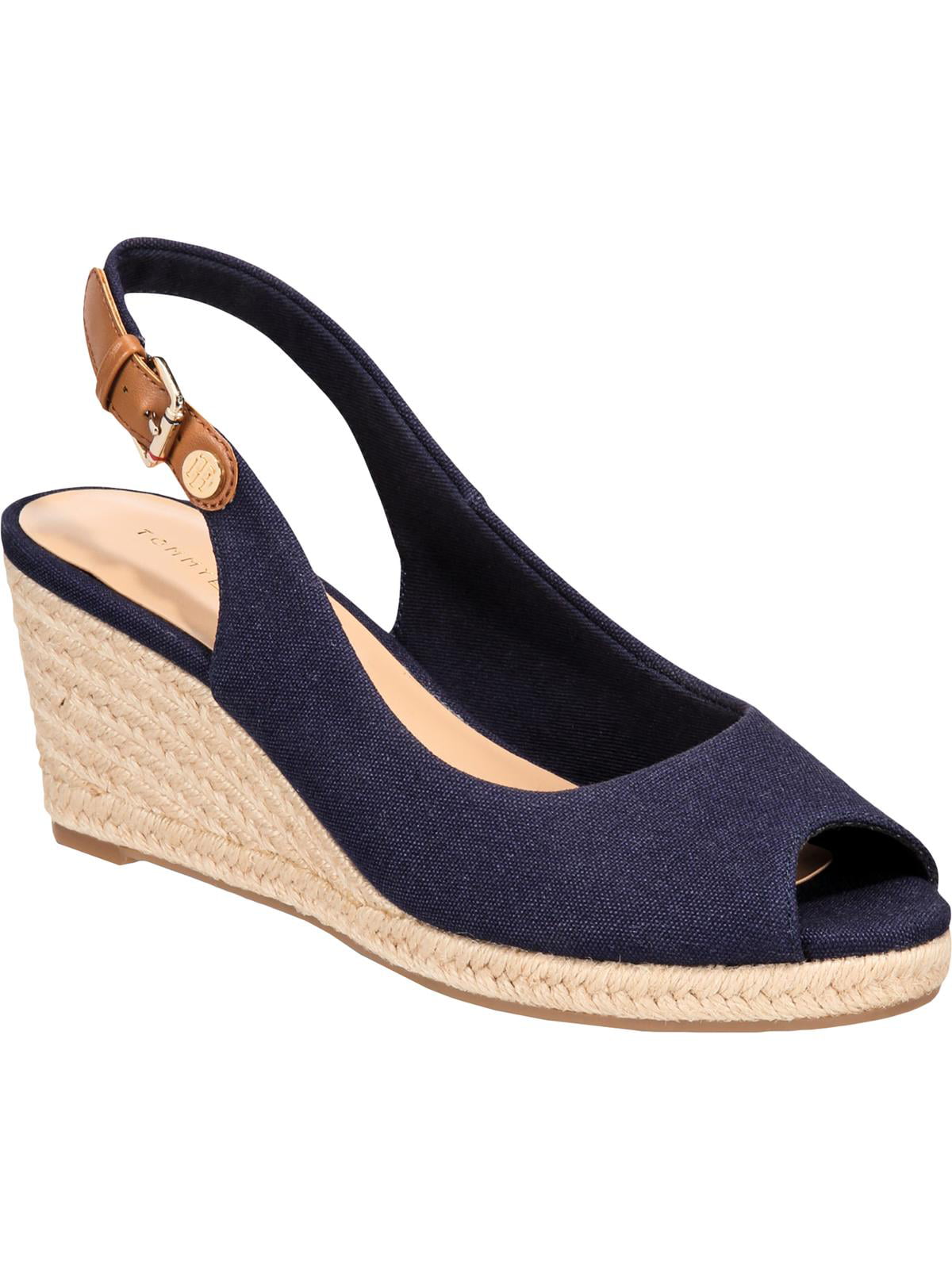 tommy hilfiger closed toe wedges