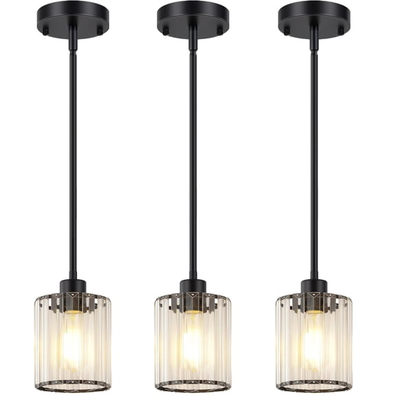 Pendant Lighting Modern Pendant Light Mini Crystal Chandeliers Adjustable Pendant Light Fixture for Kitchen Island Dinning Room Corridor Bedroom 3 Pack