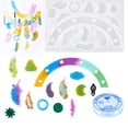 thumbnail image 2 of TureClos DIY moldes de resina Kit de silicona Gel de sílice superficie lisa fácil de desmoldar reutilizar molde de caída de pegamento para cortina de pared decoración colgante TureClos JD731879137, 2 of 7