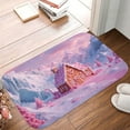 thumbnail image 5 of 1pc Candy House in Icy Mountains Absorbent Non-Slip Bathroom Thickened Flannel Rug Decor,Soft,Quick Drying,Suitable For Indoor/outdoor Use,Bathrooms,Bedrooms,Kitchens,Terrace,Laundry Rooms,16"x24", 5 of 9