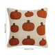 thumbnail image 3 of Funda de almohada para bordar calabaza | Funda de cojines Loop Velvet Beige | Sofá decorativo de otoño | Bandada Suave Resistente a Arrugas | 18x18 pulgadas | 1 Pack | Cremallera oculta, 3 of 6