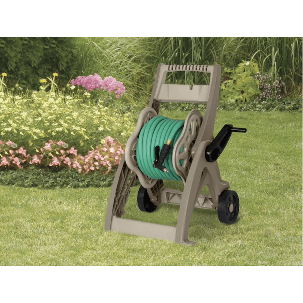 Portable Garden Water Hose Reel Cart Mobile Manual Storage Durable