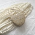 thumbnail image 4 of Love Heart Shaped Straw Bag Summer Women Beach Satchel Bolsos de hombro (Caqui) Tmvgtek Para Estrenar, 4 of 9