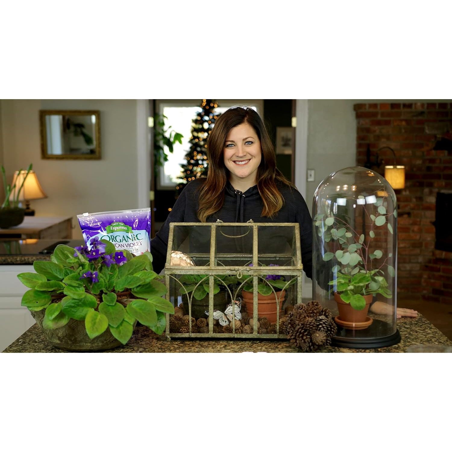 Espoma Organic Natural and Organic Premium Potting Soil Mix for African Violets and all Indoor Flowering Houseplants. For Organic Gardening. 4 Quart Bag – Pack of 2