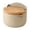 1Pcs, variant on Rongzhen Ceramic with Bamboo Lid and Spoon Salt Box, 1 Count