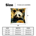 thumbnail image 5 of Panda Sunflower Throw Pillow Covers Covers Set of 2, Velvet Cushion Case with Unique Patterns for Bed Pillows, 16x16 18x18 20x20 Inches,for Various Occasions, 5 of 6