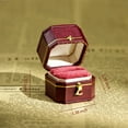 thumbnail image 4 of TAIMY Jewelry Ring Box, Vintage Octagonal Ring Box, Velvet Jewelry Box, perfect for proposals, engagements, and weddings(Red), 4 of 6