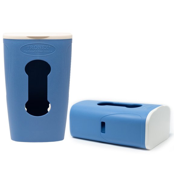 2 Pcs Tronex Blue Tissue Dispenser Box Recyclable Polypropylene Wall Hanging Napkin Organizer for Offices and Households