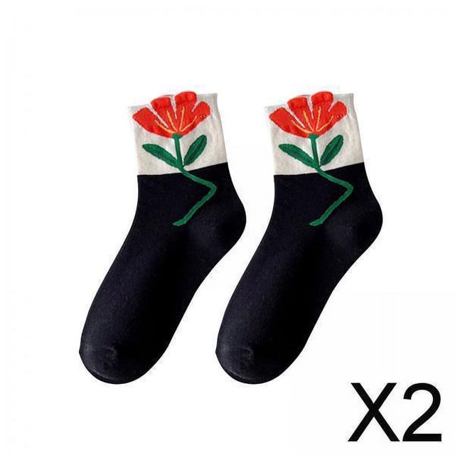 Calcetines Tobilleros Salvador de algodón florales 2 piezas