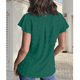 thumbnail image 4 of Womens White Blouse V Neck Ruffle Sleeve Flowy Shirts Dressy Casual Cute Summer Tops, 4 of 7