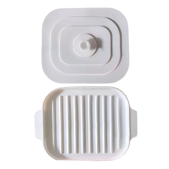 ACDANC Microwave Bacon Cooker with Cover,Silicone Microwave Bacon Cooker with Lid,Microwave Bacon Tray,Microwave Bacon Rack Tray for Oven