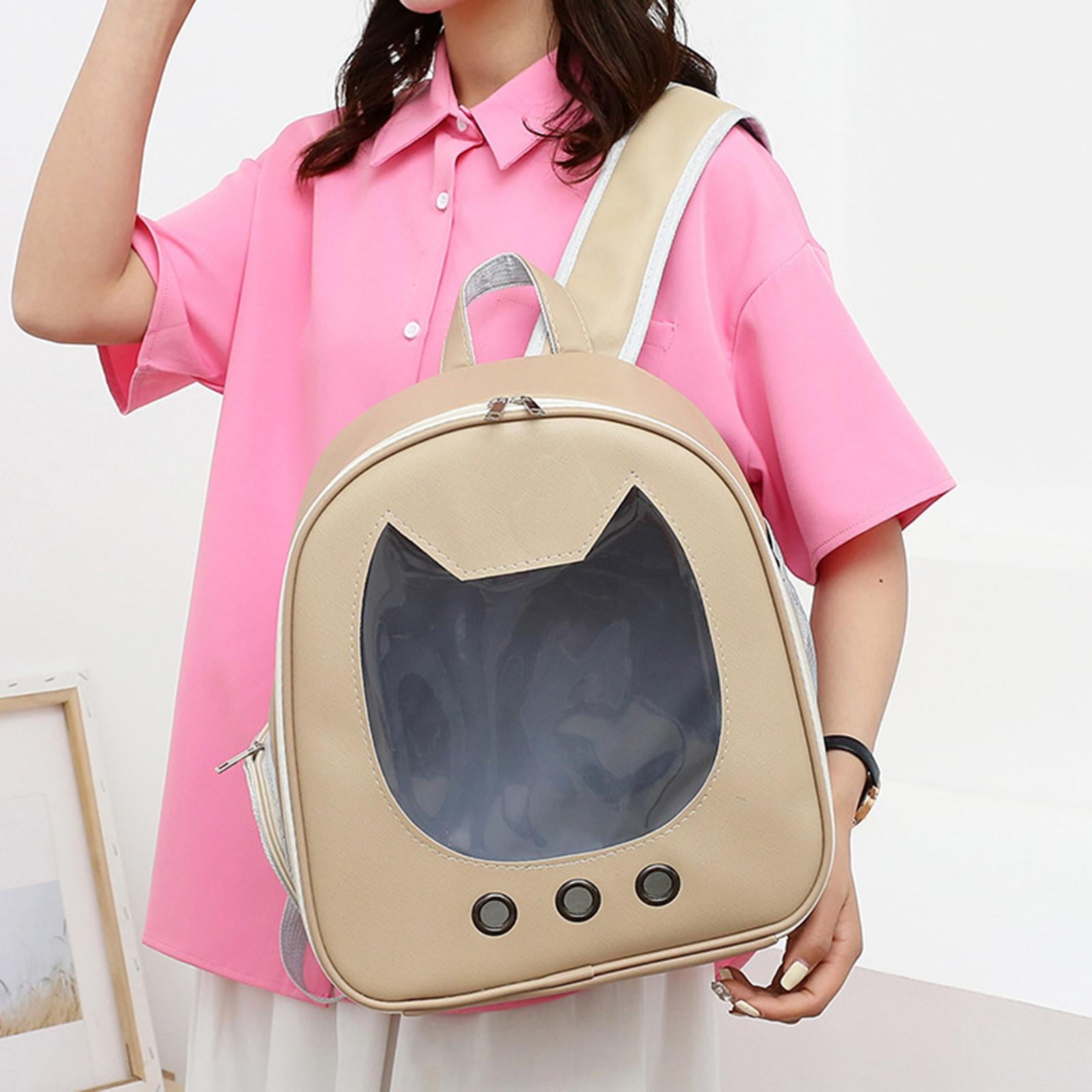 Bvdfgk Cat Carrier Backpack Ventilated Large Airline Approved Walking Hiking Khaki