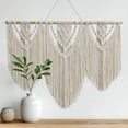 thumbnail image 1 of Colgante de Pared de Macramé, Tapiz de Macramé para Colgar en La Pared, Tapiz de Hojas Tejidas A Mano Bohemio, Decoración Tejida Bohemia para Apartamento, Galería, Sala de Estar, 1 of 9