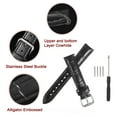 thumbnail image 4 of Uxcell Leather Watch Band 17mm Embossed Pattern Cowhide Watch Strap Replacement with Spring Bars Black, 4 of 6