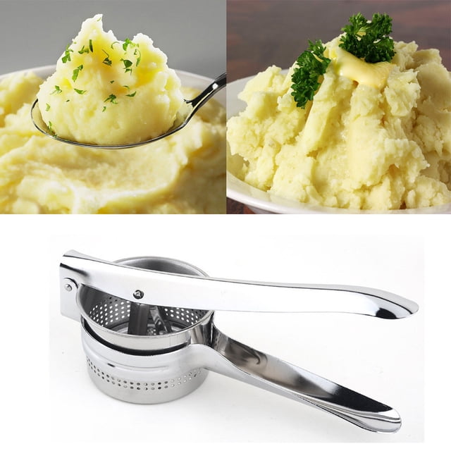Exprimidor manual de acero inoxidable para cocina, exprimidor de verduras, máquina para rellenar dumplings, exprimidor a presión, prensas de papas manuales multifuncionales, exprimidor de acero inoxid